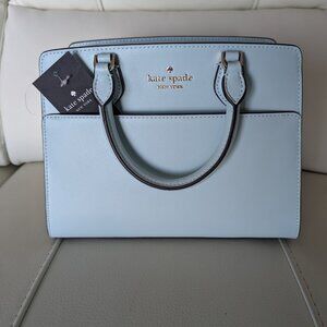New Madison Saffiano Leather Satchel, small